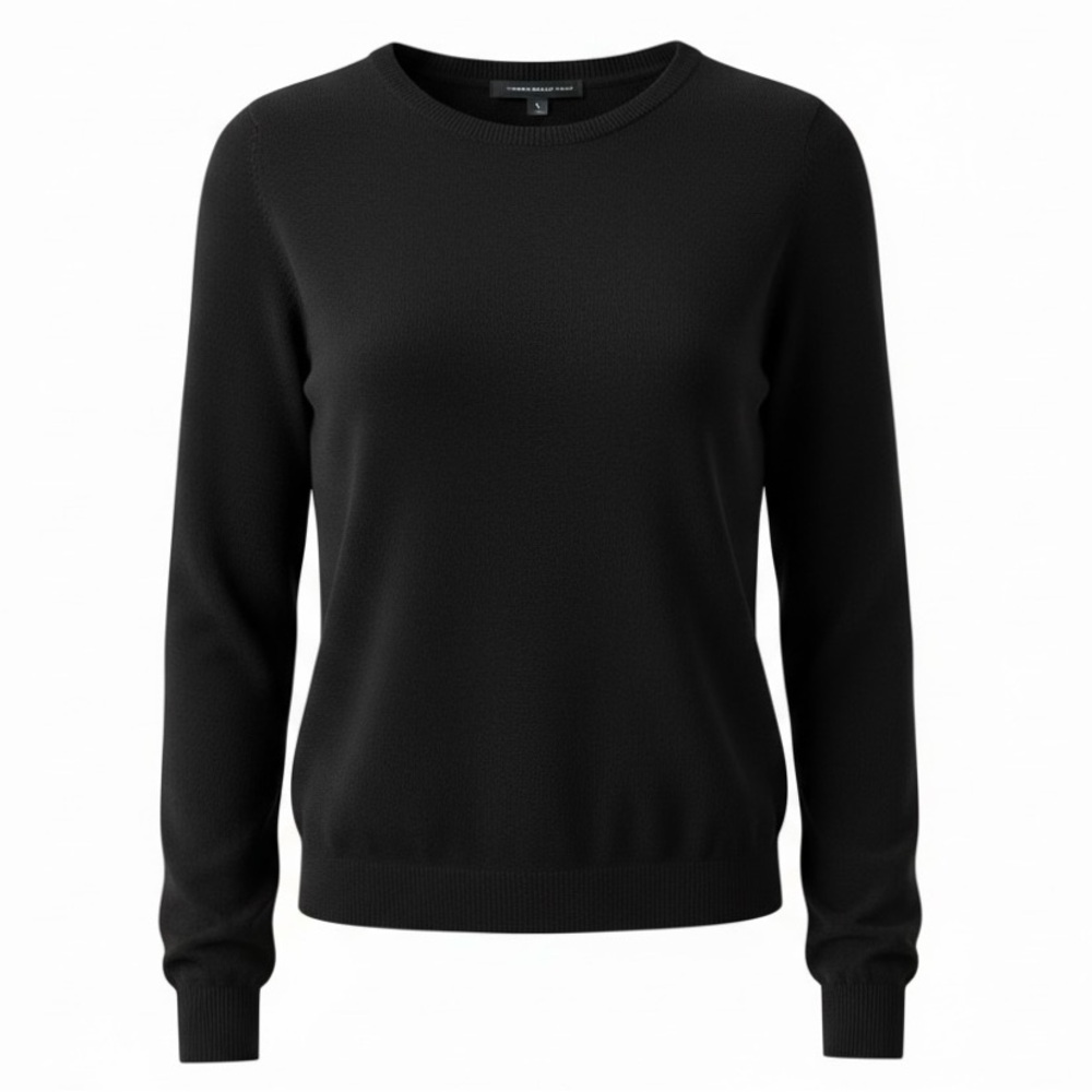 Ellen Tracy Black Long Sleeve Knit Sweater Size Small